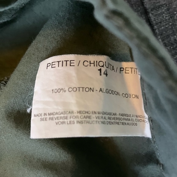 GLORIA VANDERBUILT Military Green Cotton Utility Shorts Size 14 (like a 10-12) - Picture 10 of 10